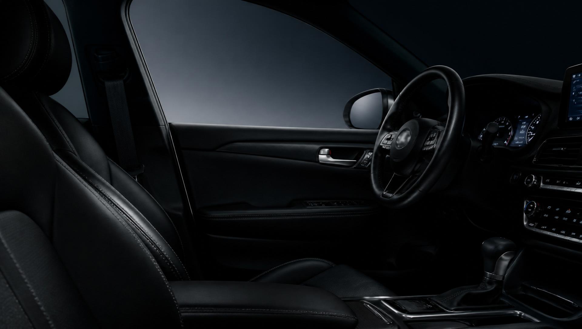 Immaculately clean car interior after detailing